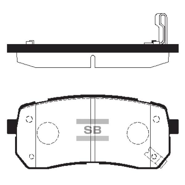 Sangsin SP1192 Rear disc brake pads, set SP1192: Buy near me at 2407.PL in Poland at an Affordable price!