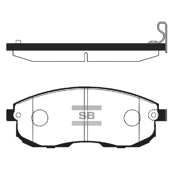 Sangsin SP1183 Front disc brake pads, set SP1183: Buy near me at 2407.PL in Poland at an Affordable price!