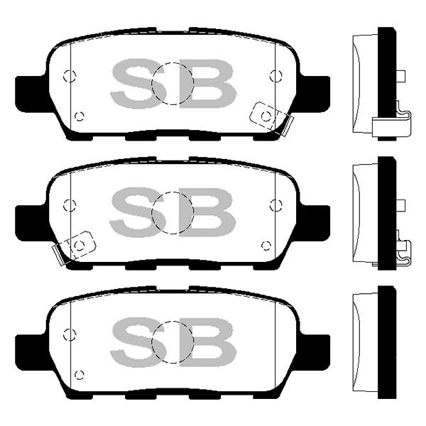 Sangsin SP1184 Rear disc brake pads, set SP1184: Buy near me in Poland at 2407.PL - Good price!