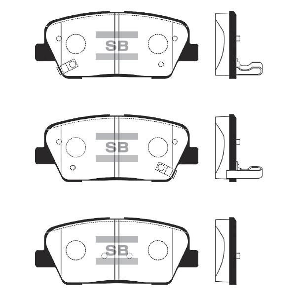 Sangsin SP1247 Rear disc brake pads, set SP1247: Buy near me at 2407.PL in Poland at an Affordable price!