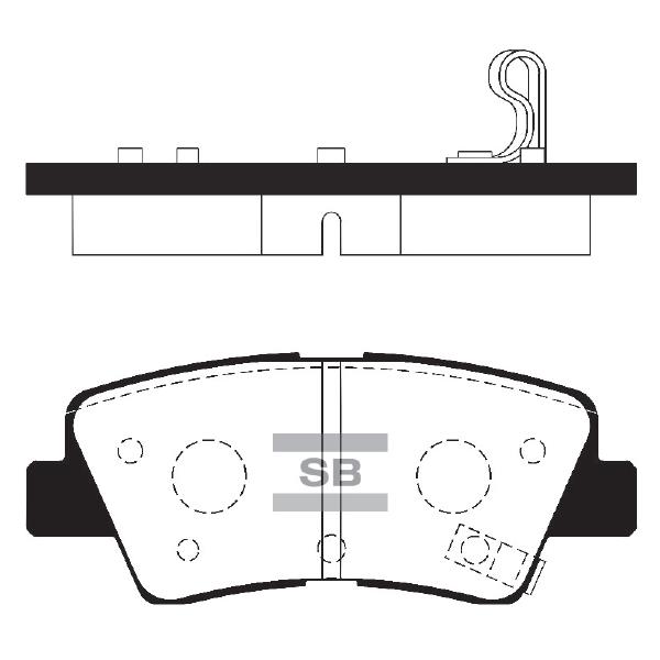 Sangsin SP1401 Rear disc brake pads, set SP1401: Buy near me in Poland at 2407.PL - Good price!