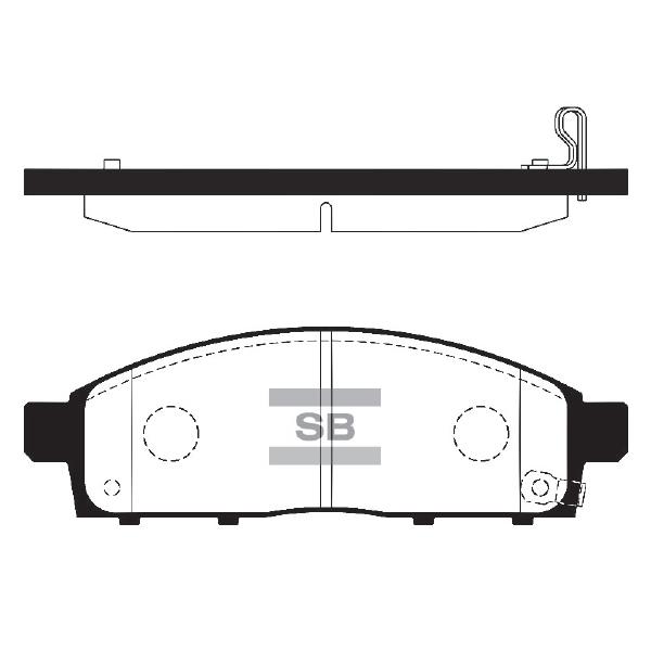 Sangsin SP1361 Тормозные колодки дисковые передние, комплект SP1361: Отличная цена - Купить в Польше на 2407.PL!