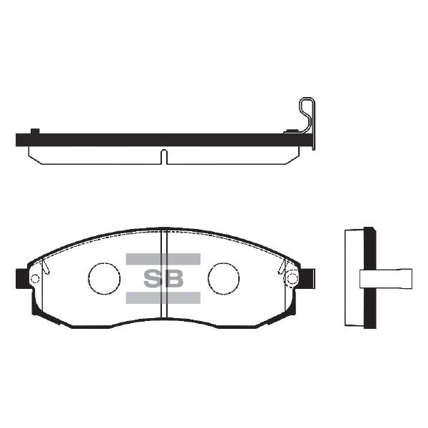 Sangsin SP1256 Front disc brake pads, set SP1256: Buy near me at 2407.PL in Poland at an Affordable price!