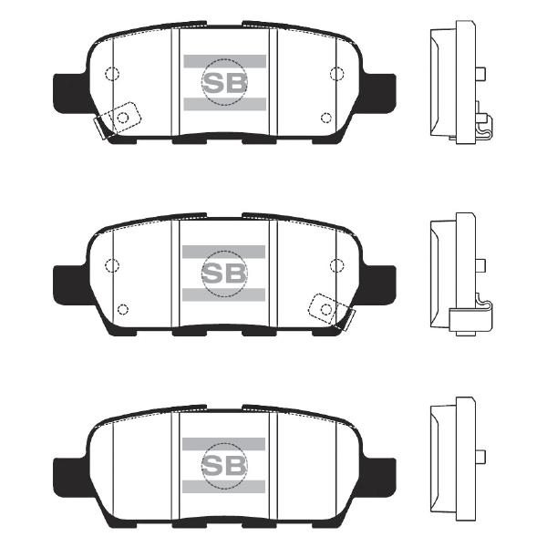 Sangsin SP1250 Тормозные колодки дисковые задние, комплект SP1250: Отличная цена - Купить в Польше на 2407.PL!