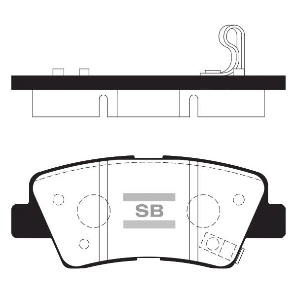 Sangsin SP1239 Rear disc brake pads, set SP1239: Buy near me in Poland at 2407.PL - Good price!