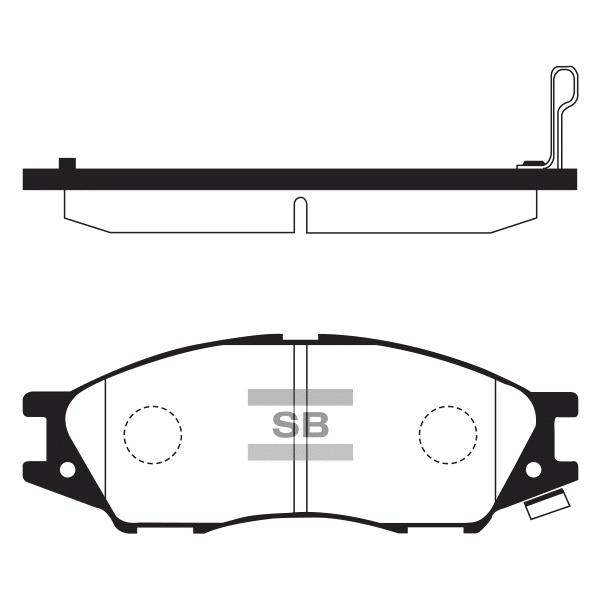 Front disc brake pads, set Sangsin SP1156