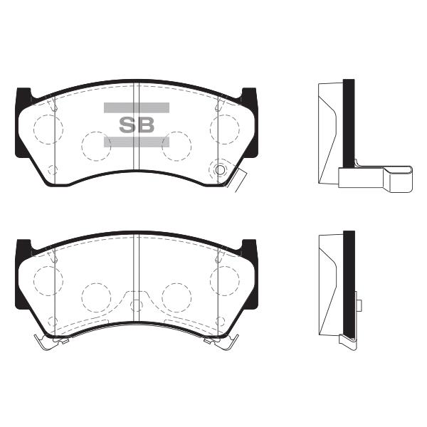 Sangsin SP1122 Front disc brake pads, set SP1122: Buy near me at 2407.PL in Poland at an Affordable price!