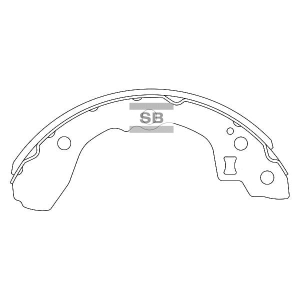 Sangsin SA053 Drum brake shoes rear, set SA053: Buy near me at 2407.PL in Poland at an Affordable price!