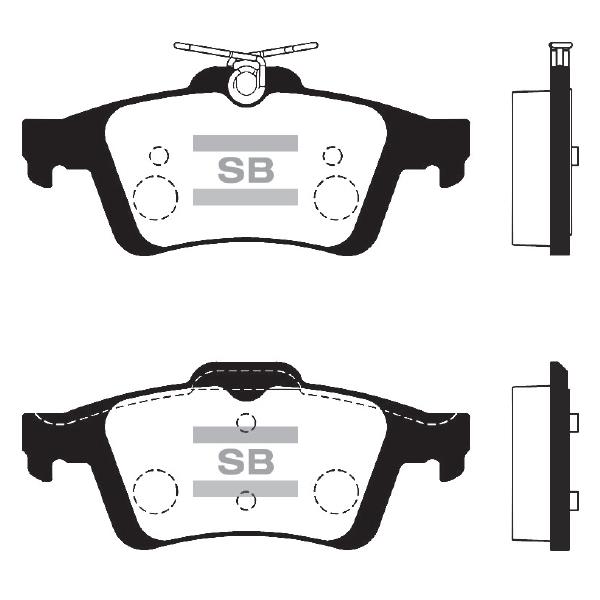 Sangsin SP2091 Rear disc brake pads, set SP2091: Buy near me in Poland at 2407.PL - Good price!