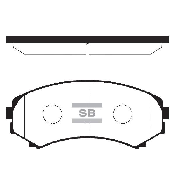 Sangsin SP2075 Front disc brake pads, set SP2075: Buy near me at 2407.PL in Poland at an Affordable price!