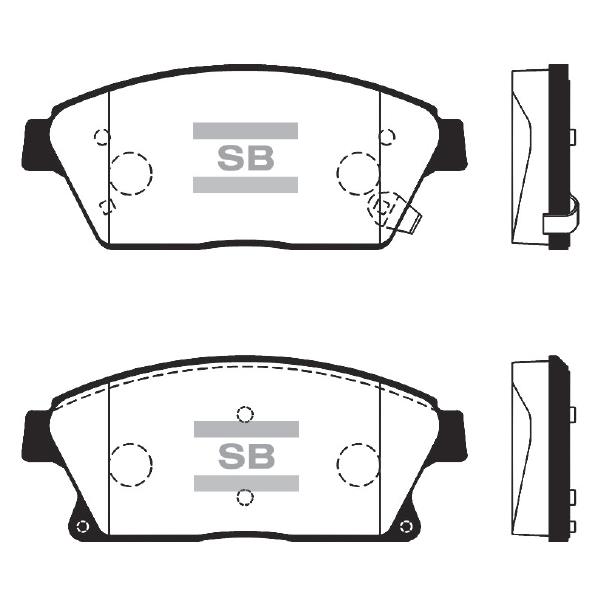 Sangsin SP1480 Front disc brake pads, set SP1480: Buy near me at 2407.PL in Poland at an Affordable price!