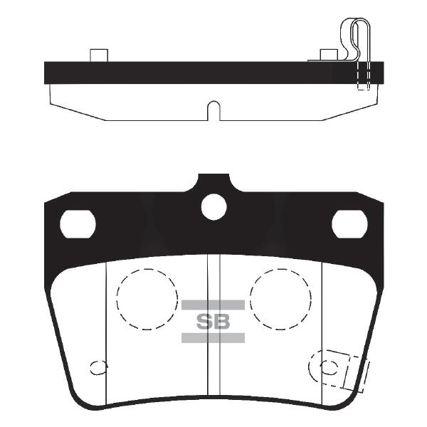 Sangsin SP1457 Rear disc brake pads, set SP1457: Buy near me in Poland at 2407.PL - Good price!