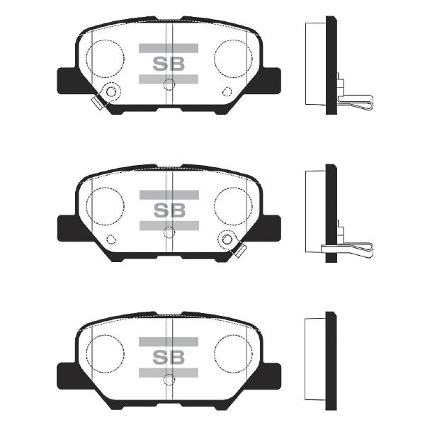 Sangsin SP1731 Rear disc brake pads, set SP1731: Buy near me in Poland at 2407.PL - Good price!