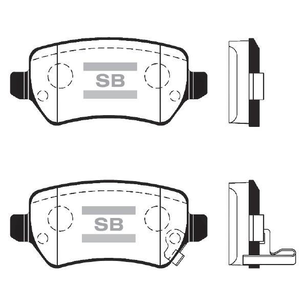 Sangsin SP1536 Rear disc brake pads, set SP1536: Buy near me in Poland at 2407.PL - Good price!