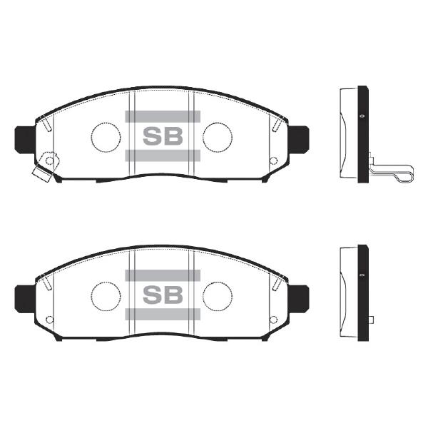 Sangsin SP1460 Тормозные колодки дисковые передние, комплект SP1460: Отличная цена - Купить в Польше на 2407.PL!
