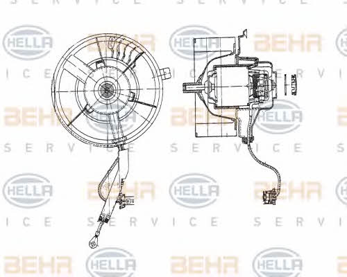 Behr-Hella 8EW 009 158-111 Fan assy - heater motor 8EW009158111: Buy near me in Poland at 2407.PL - Good price!