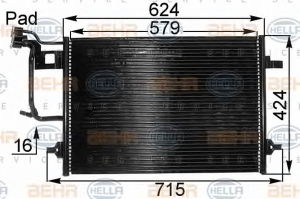 Behr-Hella 8FC 351 038-431 Радіатор кондиціонера (Конденсатор) 8FC351038431: Приваблива ціна - Купити у Польщі на 2407.PL!