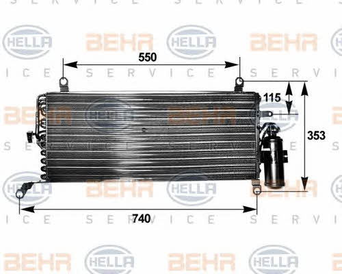 Behr-Hella 8FC 351 038-641 Радиатор кондиционера (Конденсатор) 8FC351038641: Отличная цена - Купить в Польше на 2407.PL!