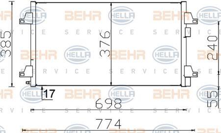 Behr-Hella 8FC 351 300-344 Радіатор кондиціонера (Конденсатор) 8FC351300344: Приваблива ціна - Купити у Польщі на 2407.PL!