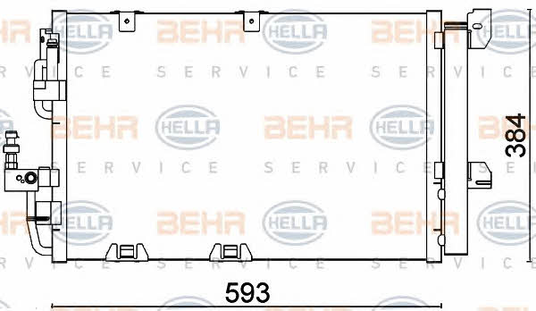 Радиатор кондиционера (Конденсатор) Behr-Hella 8FC 351 301-224