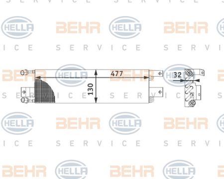 Behr-Hella 8FC 351 301-451 Радіатор кондиціонера (Конденсатор) 8FC351301451: Приваблива ціна - Купити у Польщі на 2407.PL!