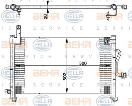 Behr-Hella 8FC 351 302-091 Радиатор кондиционера (Конденсатор) 8FC351302091: Отличная цена - Купить в Польше на 2407.PL!