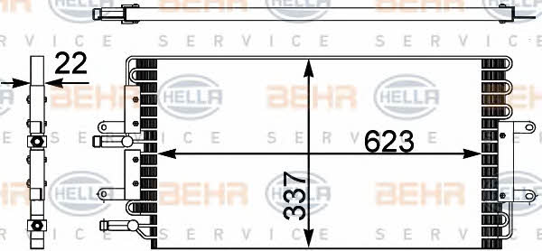 Behr-Hella 8FC 351 302-421 Радіатор кондиціонера (Конденсатор) 8FC351302421: Приваблива ціна - Купити у Польщі на 2407.PL!