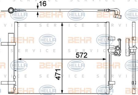 Behr-Hella 8FC 351 303-201 Радиатор кондиционера (Конденсатор) 8FC351303201: Отличная цена - Купить в Польше на 2407.PL!