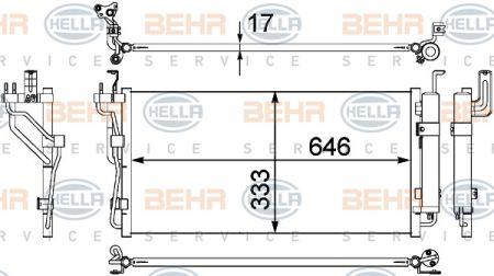 Behr-Hella 8FC 351 304-401 Радиатор кондиционера (Конденсатор) 8FC351304401: Отличная цена - Купить в Польше на 2407.PL!