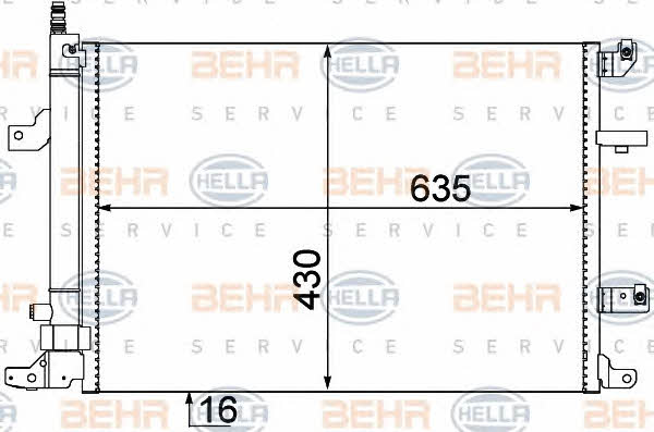 Behr-Hella 8FC 351 304-451 Радиатор кондиционера (Конденсатор) 8FC351304451: Отличная цена - Купить в Польше на 2407.PL!
