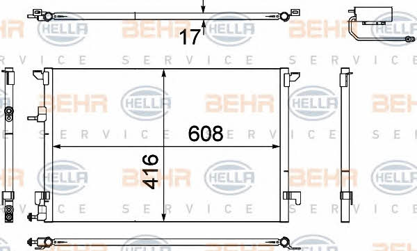 Behr-Hella 8FC 351 304-471 Радіатор кондиціонера (Конденсатор) 8FC351304471: Приваблива ціна - Купити у Польщі на 2407.PL!