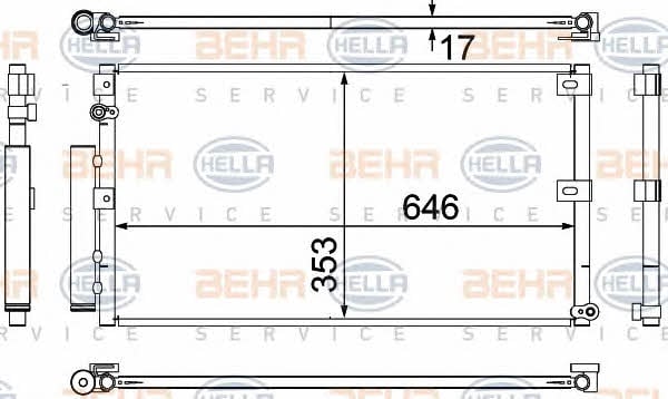 Behr-Hella 8FC 351 307-121 Радіатор кондиціонера (Конденсатор) 8FC351307121: Приваблива ціна - Купити у Польщі на 2407.PL!