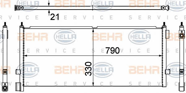 Behr-Hella 8FC 351 307-311 Радиатор кондиционера (Конденсатор) 8FC351307311: Отличная цена - Купить в Польше на 2407.PL!