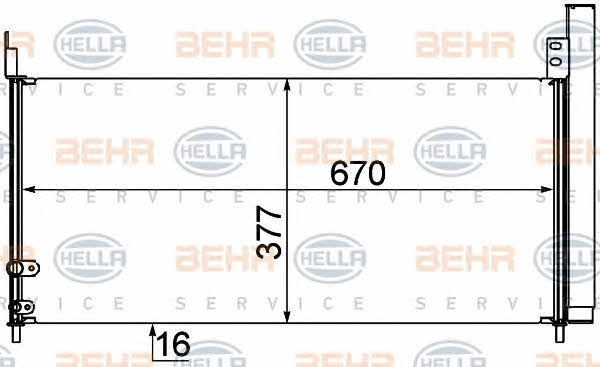 Behr-Hella 8FC 351 310-201 Радіатор кондиціонера (Конденсатор) 8FC351310201: Приваблива ціна - Купити у Польщі на 2407.PL!