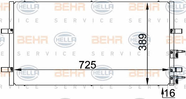 Behr-Hella 8FC 351 318-411 Радіатор кондиціонера (Конденсатор) 8FC351318411: Приваблива ціна - Купити у Польщі на 2407.PL!