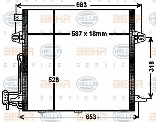 Behr-Hella 8FC 351 330-611 Радіатор кондиціонера (Конденсатор) 8FC351330611: Приваблива ціна - Купити у Польщі на 2407.PL!