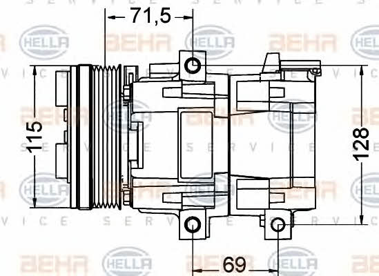 Compressor, air conditioning Behr-Hella 8FK 351 334-011