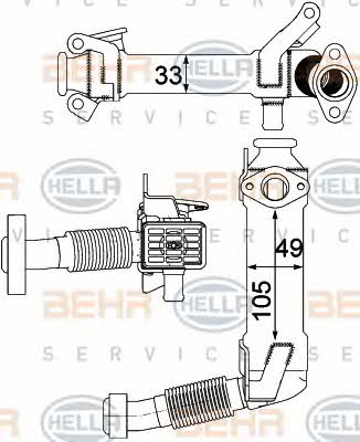 Behr-Hella 8ME 376 750-761 Exhaust gas cooler 8ME376750761: Buy near me at 2407.PL in Poland at an Affordable price!