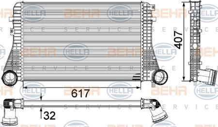 Behr-Hella 8ML 376 746-711 Intercooler, charger 8ML376746711: Buy near me in Poland at 2407.PL - Good price!