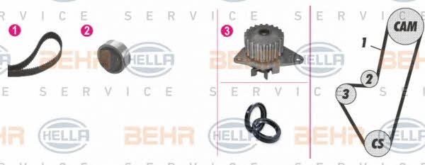 Behr-Hella 8MP 376 800-811 TIMING BELT KIT WITH WATER PUMP 8MP376800811: Buy near me in Poland at 2407.PL - Good price!