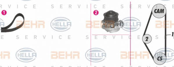 Behr-Hella 8MP 376 800-831 TIMING BELT KIT WITH WATER PUMP 8MP376800831: Buy near me in Poland at 2407.PL - Good price!