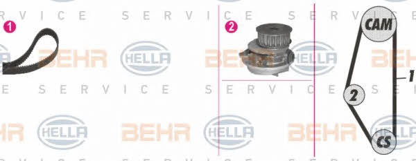 Behr-Hella 8MP 376 801-851 TIMING BELT KIT WITH WATER PUMP 8MP376801851: Buy near me in Poland at 2407.PL - Good price!