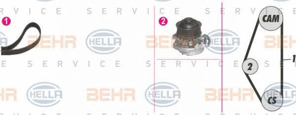 Behr-Hella 8MP 376 802-811 TIMING BELT KIT WITH WATER PUMP 8MP376802811: Buy near me in Poland at 2407.PL - Good price!