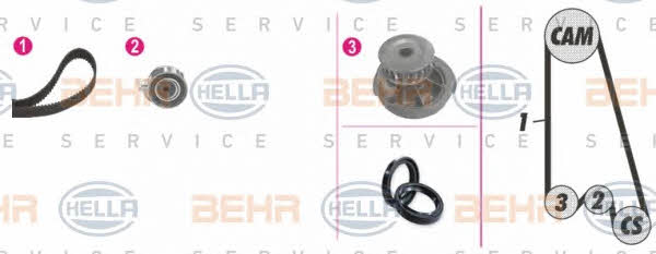 Behr-Hella 8MP 376 803-841 TIMING BELT KIT WITH WATER PUMP 8MP376803841: Buy near me in Poland at 2407.PL - Good price!