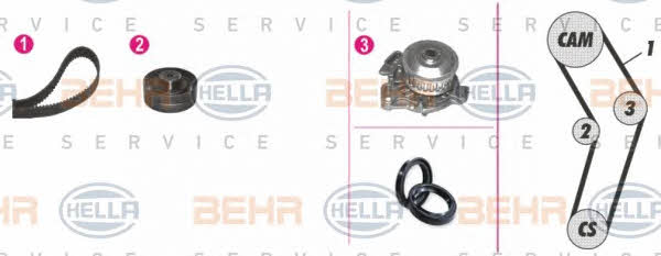 Behr-Hella 8MP 376 807-841 TIMING BELT KIT WITH WATER PUMP 8MP376807841: Buy near me in Poland at 2407.PL - Good price!