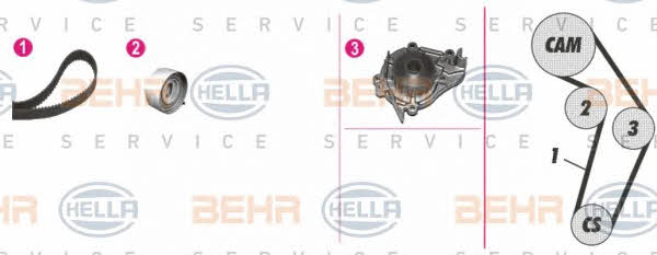 Behr-Hella 8MP 376 808-841 Water pump 8MP376808841: Buy near me in Poland at 2407.PL - Good price!