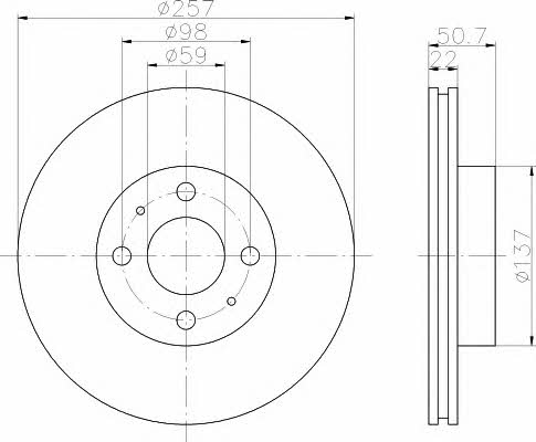 Hella-Pagid 8DD 355 102-301 Front brake disc ventilated 8DD355102301: Buy near me in Poland at 2407.PL - Good price!