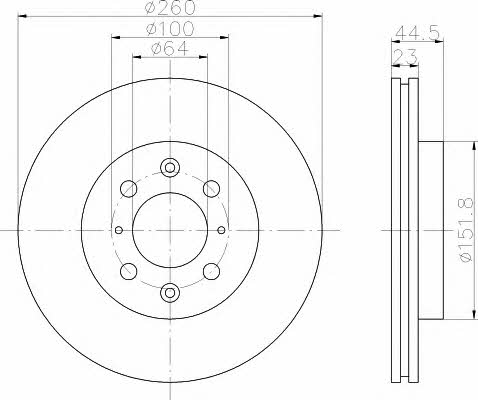 Hella-Pagid 8DD 355 110-321 Front brake disc ventilated 8DD355110321: Buy near me in Poland at 2407.PL - Good price!