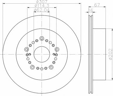 Hella-Pagid 8DD 355 113-151 Hintere belüftete Bremsscheibe 8DD355113151: Kaufen Sie zu einem guten Preis in Polen bei 2407.PL!