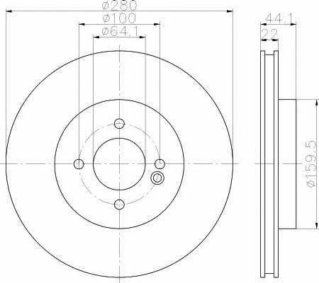 Hella-Pagid 8DD 355 113-751 Диск гальмівний передній вентильований 8DD355113751: Приваблива ціна - Купити у Польщі на 2407.PL!